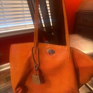 Fendi Selleria Persimmon Orange Tote Bag